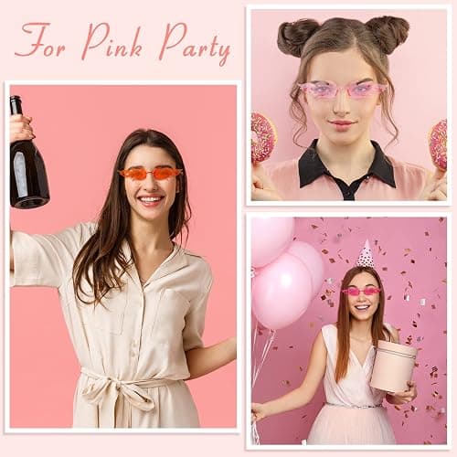 EBOOT 4/8 Pairs Fire Flame Glasses Rimless Flame Fire Sunglasses for Women Men Summer Beach Wedding Bridal Shower Party Decor thumbnail 4