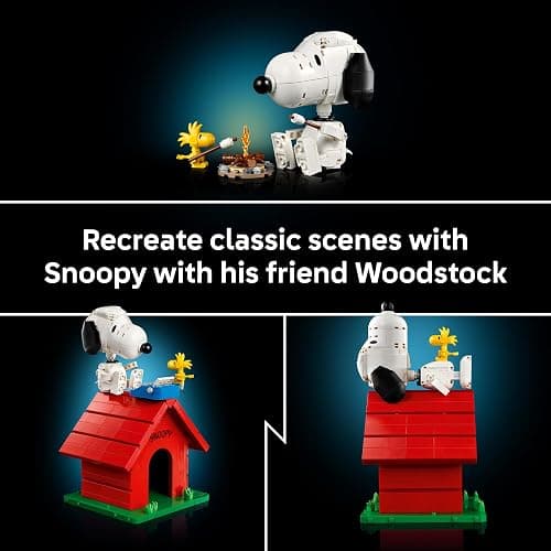 LEGO Ideas Peanuts: Snoopy's Doghouse 21368 | Collectible Building Set for Adults, Ages 18+, Relaxation Activity, Display for Home Office & Bedroom, 964 pieces thumbnail 5