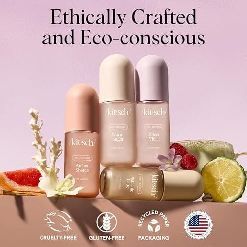 Kitsch Hair Perfume for Women - Sheer Violet | Clean, Deodorizing & Patented Odor-Eliminating Technology Hair Spray & Body Mist - Freshen Hair, Body & Pillows - Raspberry, Soft Musk Scent - 50mL thumbnail 6