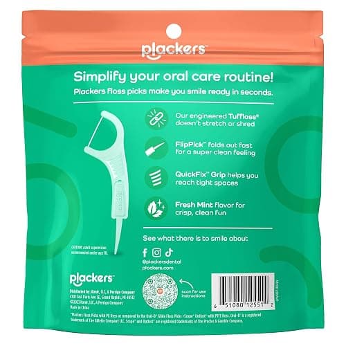 Plackers® Micro Line® Floss Picks - Intense Mint, Floss Fiber Made Without PTFE, 300 Count thumbnail 2