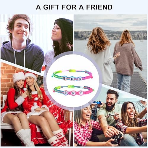 CaleesLLC Best Friend Bracelets Handmade Braided Rope Adjustable Friendship Bracelets Mutual Attraction Long Distance Inspirational Gift for Girls Couples Graduation Day Christmas Day thumbnail 7
