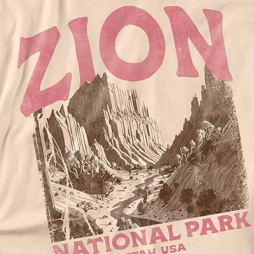 Zion National Park Vintage Unisex Adult T Shirt thumbnail 2