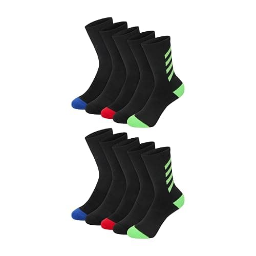 Hanes boys Moves Socks, Breathable Mesh Performance Socks, Crew, Ankle & No Show, Moisture-wicking, 10-pack - Image 1