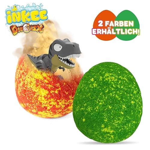 INKEE Bombe da bagno bambini con dinosauro sorpresa, bath bombs 100g profumo pesca e avocado, bombe bagno bambini naturali e idratanti thumbnail 2