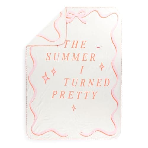 Jay Franco Plush Throw Blanket – Soft & Comfy 50x70 Inches Throw for Couch or Bed – Cozy Home Décor for Living Room & Bedroom, Ivory - The Summer I Turned Pretty thumbnail 3