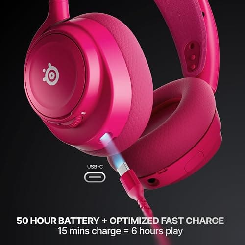 SteelSeries Arctis Nova 7 Wireless Gen 2 Gaming Headset - Real-Time App Control, 50+ HR Play, Neodymium Drivers, Mix 2.4GHz/Bluetooth, PC, PS5, PS4, Switch 1/2, Mobile - Magenta thumbnail 5