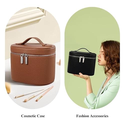 Toiletries bad , Travel Make up Case with Compartments and Handle, Portable Cosmetic Organizer Bags,Toiletry Bag for Women thumbnail 6