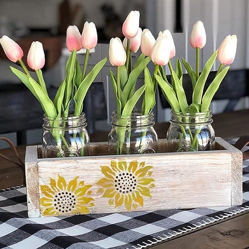 DLY LIFESTYLE Sunflower Stencil for Painting on Wood, Canvas, Paper, Fabric, Walls and Furniture - Sunflower Flower Stencil - 6x6 Inches - Reusable DIY Art and Craft Stencils - Floral thumbnail 7
