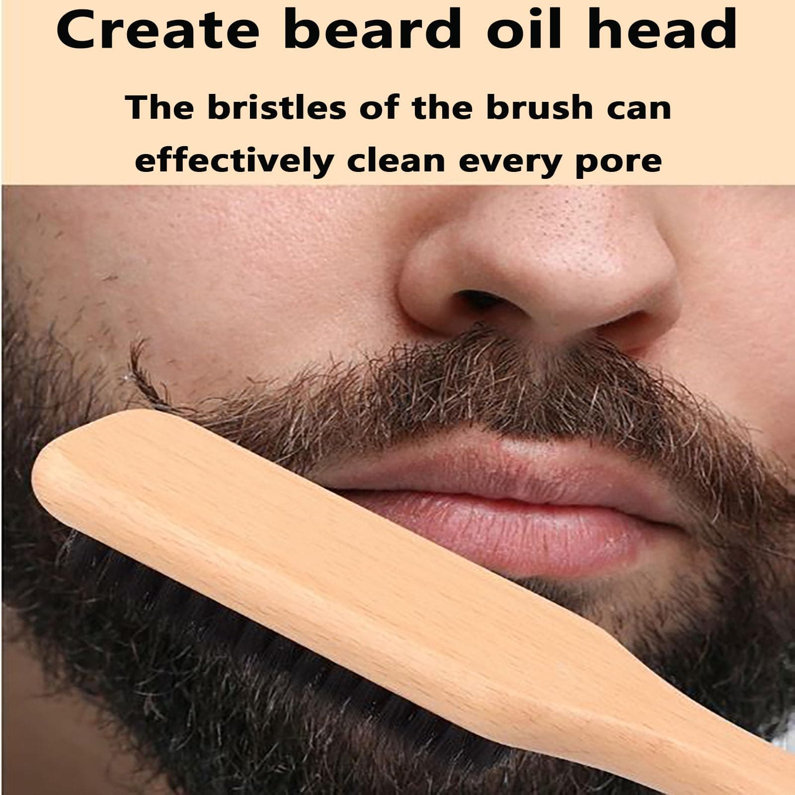 Slick Back Hair Brush,Wild Boar Bristle Smoothing Brush for Hair & Beard, Styling Comb for Salon, Home Use, Hair Oil Distribution thumbnail 8