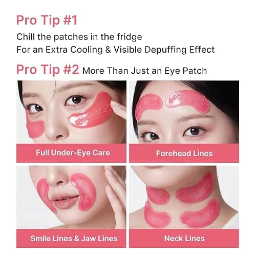medicube Jelly Eye Mask PDRN Pink Collagen | Hydrogel Eye Patches with PDRN, Collagen, NAD | Refreshing for Puffy, Tired Eyes | Firming for Look of Wrinkles, Fine Lines | Korean Skincare (6 Pairs) thumbnail 6