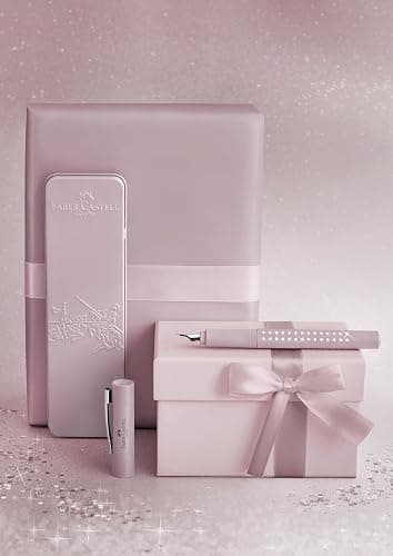 Faber-Castell 201515 - Stylo Sparkle, largeur de plume M, rose, dans un étui cadeau - Image 1