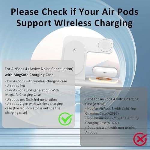3 in 1 Foldable Charging Station for Apple Products,Wireless Charger for iPhone 17 16 15 14 13 12 Pro Max,Travel Dock Adapter&Light for iWatch Series 11 10 9 Ultra 3/2 SE 3/2,for AirPods 4 3 2 Pro 3/2 thumbnail 2