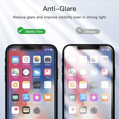 JETech Matte Screen Protector for iPhone 11/iPhone XR 6.1-Inch, Anti-Glare 9H Tempered Glass Film, Anti-Fingerprint Smooth Touch, 2-Pack thumbnail 2
