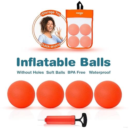 MARPPY Bath Toys, Bathtub Basketball Hoop for Toddlers Kids, Boys and Girls with 4 Soft Balls Set & Strong Suction Cup, Bathtub Shooting Game & Fun Toddlers Bath Toys for Boys or Girls thumbnail 3