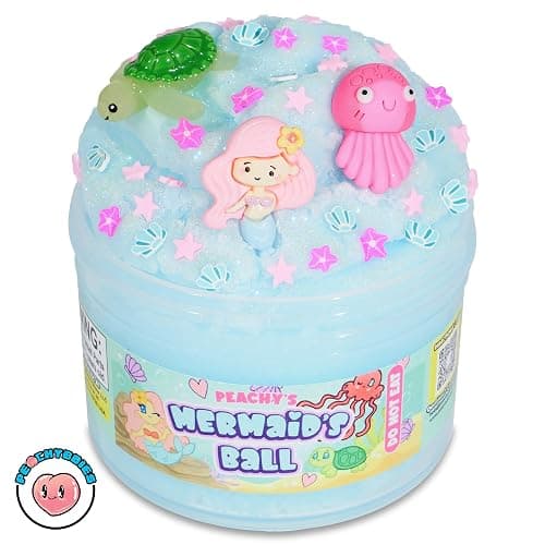 Peachybbies Slime 4-Pack Fantasy Bundle, Unicorn Candy Floss, Mermaid's Ball, Angel Axolotl, Magical Kitty Fur, Includes Slime Activator, Easter Basket Stuffers, Sensory Toys for Kids, Made in USA thumbnail 4