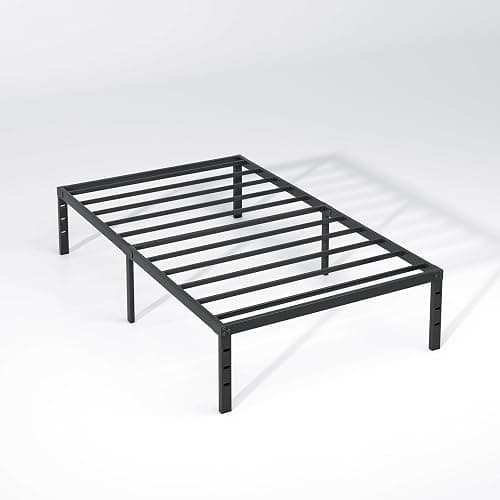 NEW JETO Metal Bed Frame,Twin Size Bed Frame with Storage Space,Heavy Duty Sturdy Mattress Foundation,Easy Assembly,No Box Spring Needed, Black,14 Inch,Twin thumbnail 9