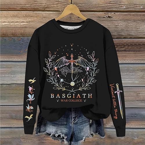 HGWOPGASD Basgiath War College Sweatshirt, Fourth Wing Book Dragon Rider Rebecca Sweater, Bookish Sweatshirt thumbnail 4
