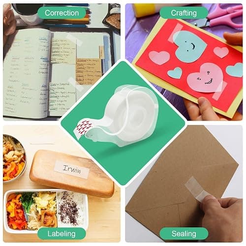 BeataTap Tape, Invisible Tape for Gift Wrapping, 6 Rolls+6 Refillable Dispensers, Matte Finish, Writable, 3/4″x 650″, Clear Tapes for Christmas Wrapping Paper, Office&School Supplies thumbnail 7