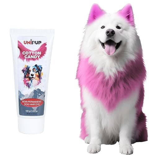 UNIPUP Semi-Permanent Dog Hair Dye Safe and Gentle Pet Hair Dye for Dogs, Cats and All Pets U-PHD02（Cotton Candy - Image 1