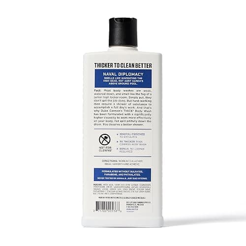Duke Cannon Supply Co. Thick High Viscosity Body Wash - 3X Thicker, Plant-Based, Mineral-Enriched Body Wash for Men - Bourbon, Naval Diplomacy, Old Glory, & Bay Rum thumbnail 5