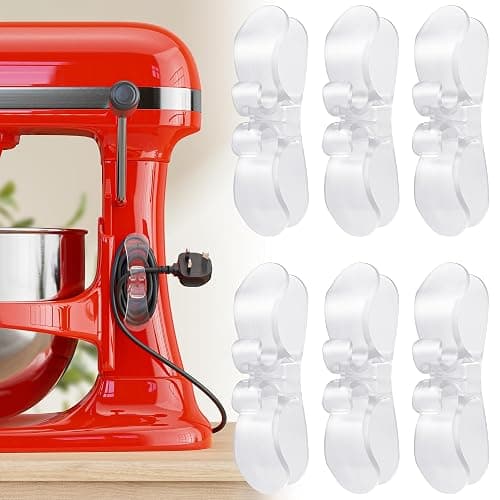 6PCS Clear Cord Organizer for Appliances, Kitchen Appliance Cord Organizer Stick On, Appliance Cord Holder, Cord Wrappers, Cord Winder for Pressure Cooker, Air Fryer, Blender, Coffee Maker, Toaster - Image 1