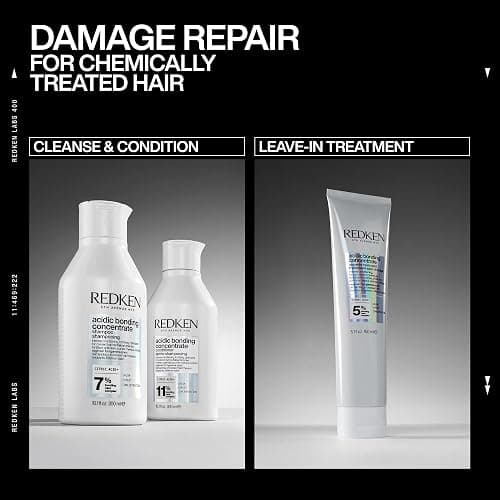 Redken Acidic Bonding Concentrate Leave In Conditioner - For Weak & Damaged Hair, Bond Building & Strengthening Hair Repair Treatment, Smooths & Provides Heat Protection thumbnail 8