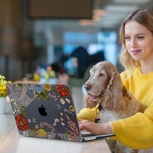 MEEgoodo Case for MacBook Air M4/M3/M2 13.6 inch 2025 2024 2022, Fit Model A3240 A3113 A2681, Compatible with MacBook Air 13 inch, Laptop Hard Shell Case with Keyboard Cover, Clover thumbnail 7