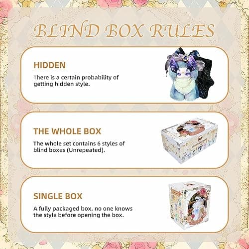BIRZWOT Maomaolong Plush Blind Box， Plush Figure Toys 1PC (1 of 7 Possible Styles) Collectible Birthday Gifts 7 in thumbnail 3