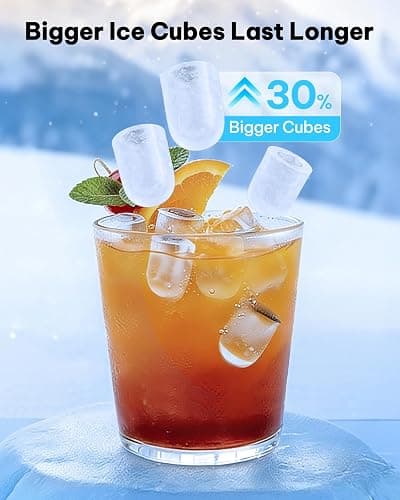 Silonn Ice Maker Countertop, 8 Ice Cubes in 6 Mins, 26.5 lbs/24H, 2 Bullet Ice Sizes, Self-Cleaning Bullet Ice Maker, Portable Ice Machine for Kitchen, Party, Office, and RV Camping thumbnail 3