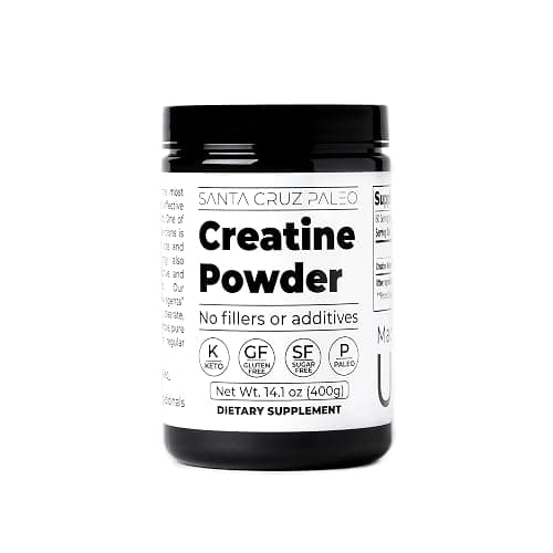 Santa Cruz Paleo, Creatine Monohydrate Powder Micronized, Unflavored Pre Workout and Muscle Support Supplement, Gluten Free Keto, Mix with Water or Shakes, No Fillers or Additives, 80 Servings, 400g - Image 1