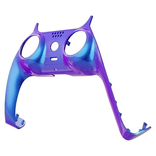 eXtremeRate Chameleon Purple Blue Glossy Decorative Trim Shell Compatible with p s 5 Controller, DIY Replacement Clip Shell, Custom Plates Cover Compatible with p s 5 Controller with Accent Rings thumbnail 3
