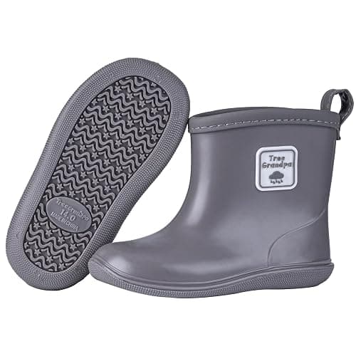 Tree Grandpa Toddler Rain Boots Waterproof shoes for Boys Girls Lightweight | Easy to Slip on and off & Soft & Flexible & Durability thumbnail 5