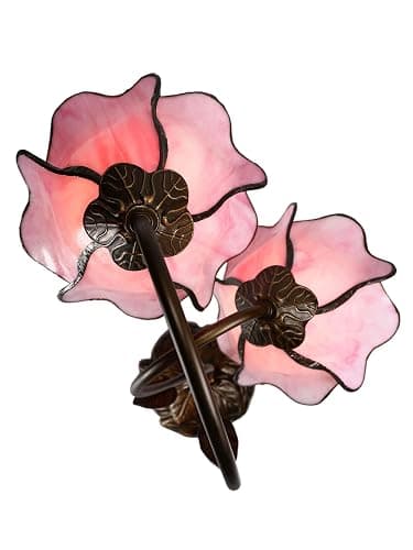Dale Tiffany TT12146 Poelking 2-Light Pink Lily Table Lamp, Bronze thumbnail 6