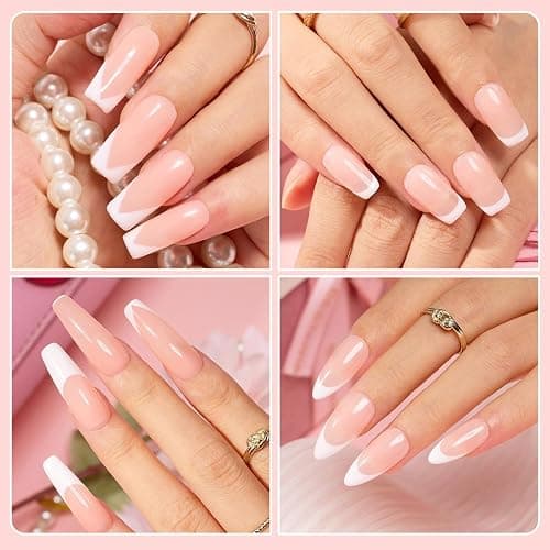 Beetles Nail Stamp, 4Pcs French Tip Tool Easy Manicure Nail Stamper Single Head Soft Silicone Long & Short French Tip Stamp Tool with 2Pcs Nail Scraper Decorations Gift for Women thumbnail 4