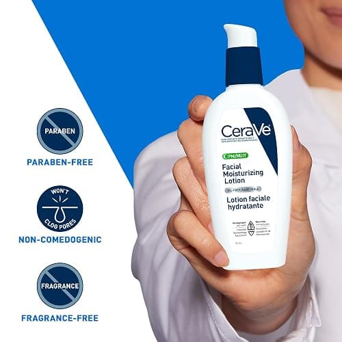 CeraVe Facial Moisturizing Lotion Pm | Ultra Lightweight, Night Face Moisturizer With Hyaluronic Acid | Fragrance Free, 89 Milliliters (1 Pack) thumbnail 6