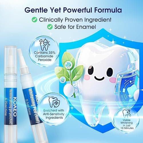 Teeth Whitening Kit – 3 Teeth Whitening Pens + 2 Desensitizing Pens – LED Light – 35% Carbamide Peroxide – Safe & Dentist-Recommended – Fast 7-Day Visible Whitening + Remineralizing Care thumbnail 3
