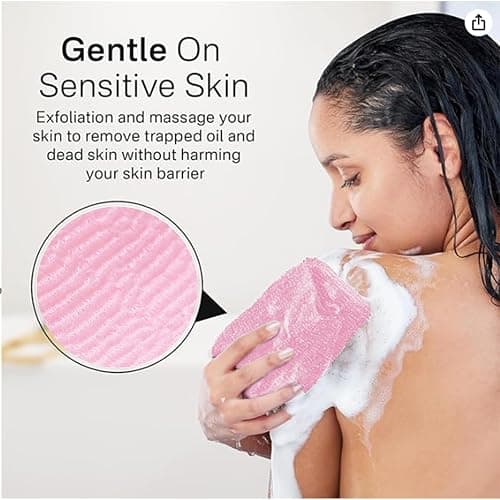 Yiclick Exfoliating Washcloth Towel - Exfoliating Body Scrubber, Loofah Wash Sponge - Korean & Japanse & African Washcloth - Soft + Rough Exfoliating Back Scrubber - for Senstive and Rough Skin thumbnail 6