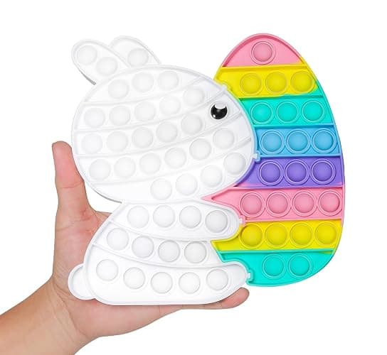 TOMMIKE Easter Bunny Pop It Fidget Toy Bubble Sensory for Anxiety & Stress Relief Special Needs Autism Learning Office School Game Craft Kids Adults (Easter) thumbnail 5