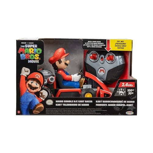Super Mario BROS. Movie Rumble Kart RC Racer – 2.4GHz Full-Function Remote Control Car – Lights, Sounds, Spinning Action – 100ft Range – Ages 4+ thumbnail 7