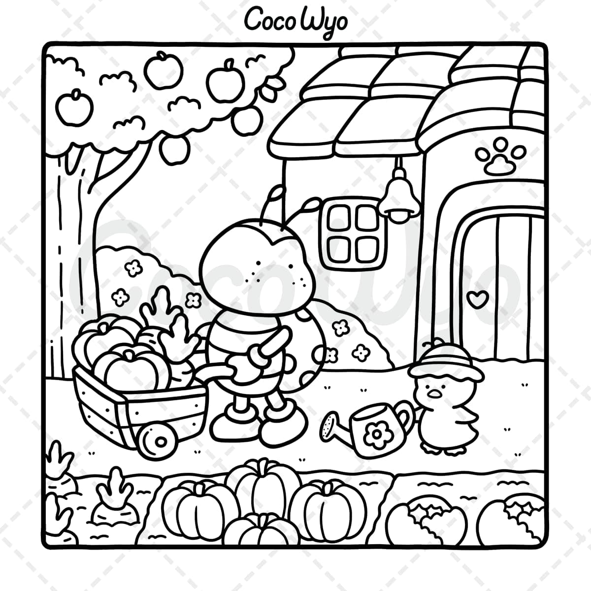 Cozy Friends: Coloring Book for Adults and Teens Featuring Super Cute Animal Characters with Easy and Simple Designs for Relaxation thumbnail 7