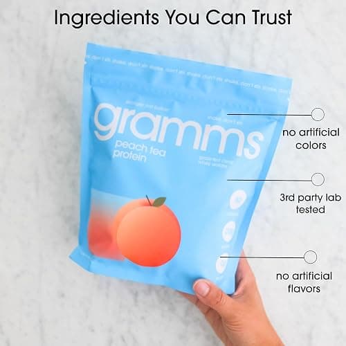 GRAMMS Clear Protein Powder | 20G Whey Isolate | Gluten Sugar Lactose Free | Peach Tea | 18 Servings thumbnail 9