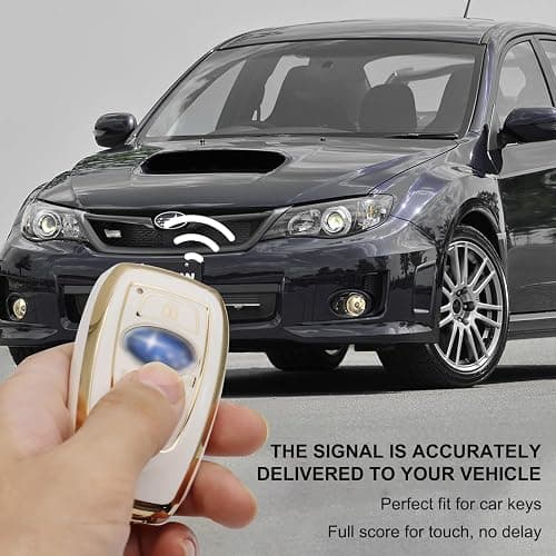 Elegananccy for Subaru Key Fob Cover, Soft Full Protection Key Case Shell with Keychain Compatible with Ascent BRZ Crosstrek Forester Impreza Legacy Outback WRX STI (White) thumbnail 5