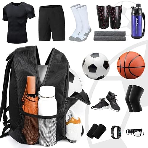 YOREPEK Soccer Backpack, Soccer Bag with Ball Holder and Shoe Compartment | Water Resistant Sport Equipment Bags Fit Basketball Volleyball Football, Youth Soccer Gifts thumbnail 6