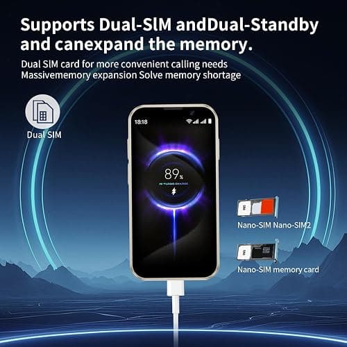 Mini 3G Smartphone Unlock, 3-inch high-Definition Touch Screen Dual SIM Card Dual Standby mini Phone, Portable Backup Compact Phone, Suitable for Students and Children as Gifts (Blue, 2GB+16GB) thumbnail 5