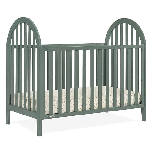 Delta Children Milano 4-in-1 Convertible Crib - Greenguard Gold Certified, Grassy Glen - Image 1