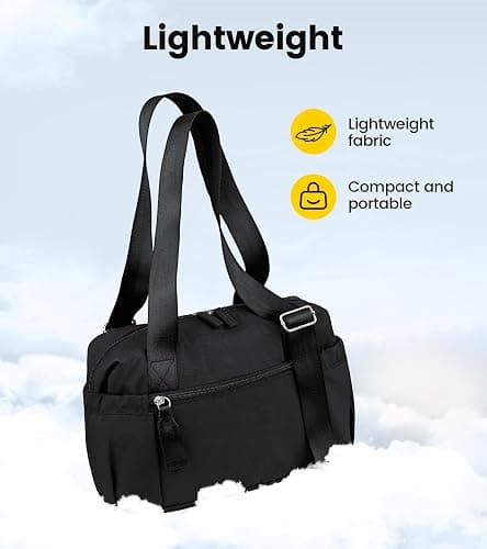 Vorspack Mini Gym Bag for Women - Small Duffle Bag Lightweight Duffel Bag with Wet Pocket Cute Sports Bag for Gym Dance Yoga - Black thumbnail 5