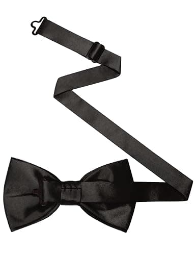 JEMYGINS Solid Color Pre-tied Bow Tie Adjustable Bowtie for Men thumbnail 4