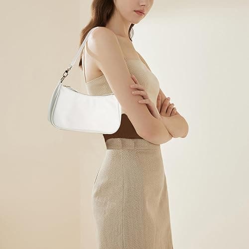 Shoulder Bag for Women with 2 Removable Straps and Zipper Closure Crossbody Bags Clutch Tote HandBags Purses thumbnail 2