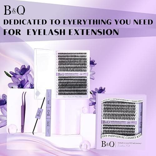 DIY Lash Extension Kit 280pcs Individual Lashes Cluster D Curl Eyelash Extension Kit Lash Clusters with Lash Bond and Seal and Lash Applicator Tool for Self Application (KIT,30D+40D-9-16MIX) thumbnail 8