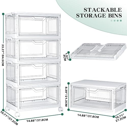 Clear Storage Bins with Lids thumbnail 2